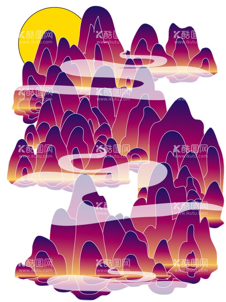 编号：16068612140711386028【酷图网】源文件下载-山矢量图