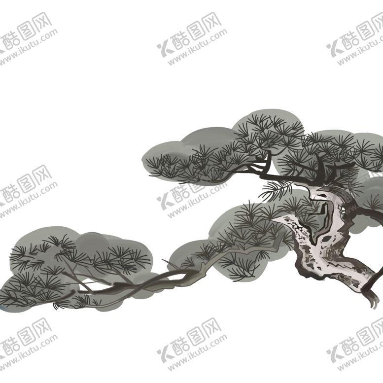 编号：58503209280629068201【酷图网】源文件下载-水墨松树