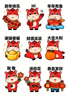 马年新年卡通形象ip设计