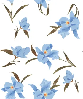 小碎花手绘花数码印乱玫瑰