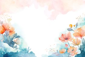 花卉背景开放春天插画