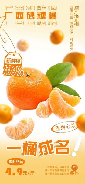 新鲜沙糖桔宣传海报