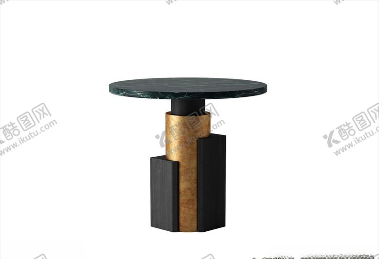 编号：92817003220314096658【酷图网】源文件下载-3D角几模型边几模型