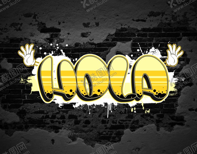 编号：38536209200428498927【酷图网】源文件下载-嘻哈涂鸦英文艺术字