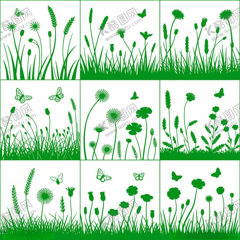 编号：61952211171249492531【酷图网】源文件下载-清新草地花卉蝴蝶