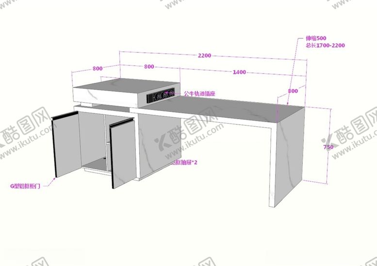 编号：33770810120407452026【酷图网】源文件下载-3d岛台效果图