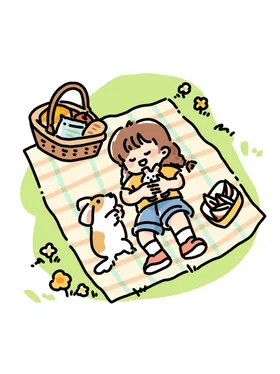 户外亲子趣味活动插画