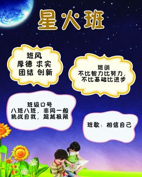 校园班级荣耀简介活动海报素材