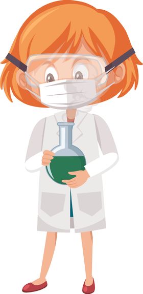 卡通实验学生