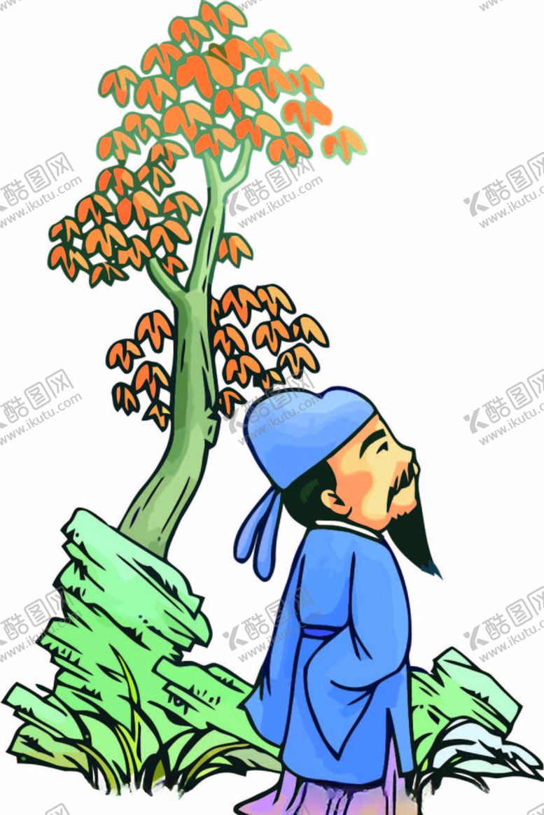 编号：11736407090616411805【酷图网】源文件下载-古代诗人卡通