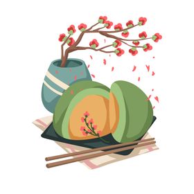 清明节素材插图传统小吃