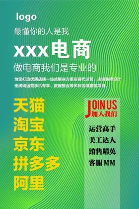 电商招聘海报