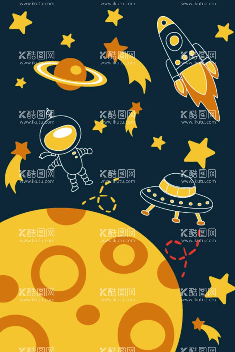 编号：63531211130822505652【酷图网】源文件下载-卡通宇宙插画