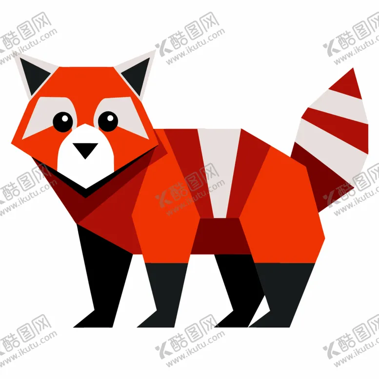 编号：63067302261112422148【酷图网】源文件下载-折纸设计的小熊猫