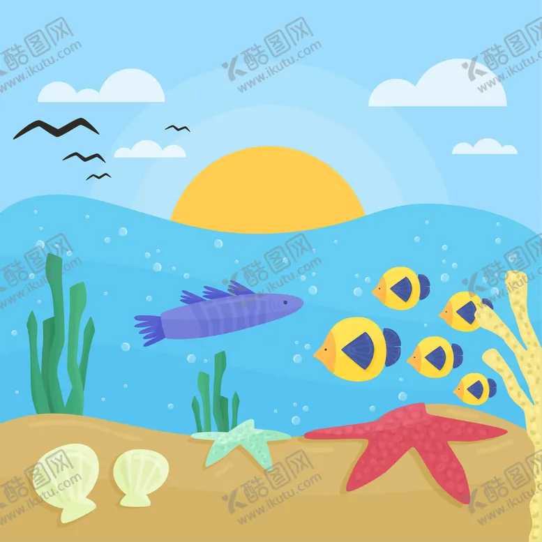 编号：10684709172016250835【酷图网】源文件下载-海底世界 