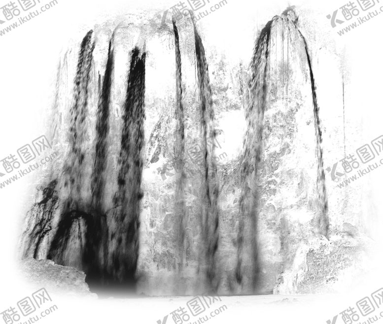 编号：69422809151101453875【酷图网】源文件下载-水墨瀑布流水