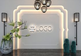 场景墙面LOGO样机