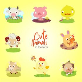 可爱卡通小动物集合