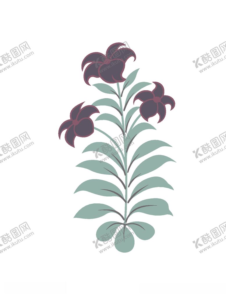 编号：65999710181452187624【酷图网】源文件下载-敦煌风格绘画植物花朵