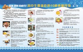 学校食堂展板高中初中学校