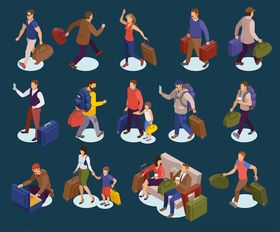 多样人物聚会场景插画