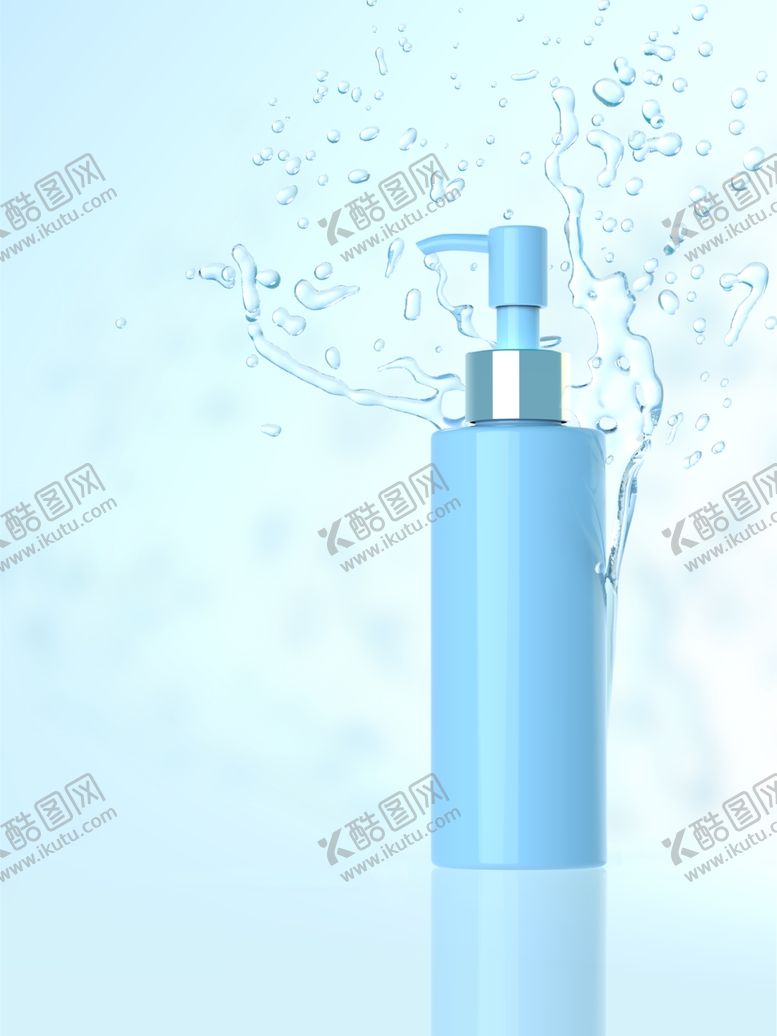 编号：94519009191530418279【酷图网】源文件下载-蓝色化妆品海报