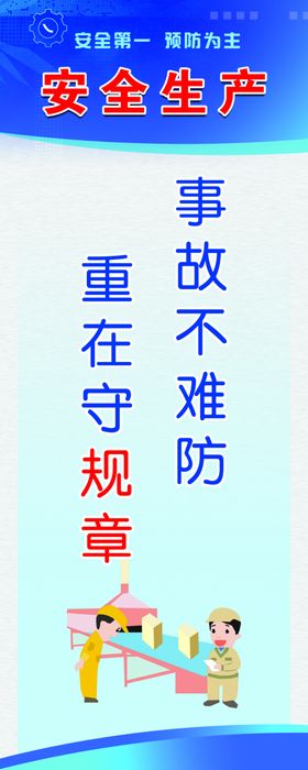 安全生产蓝色牌