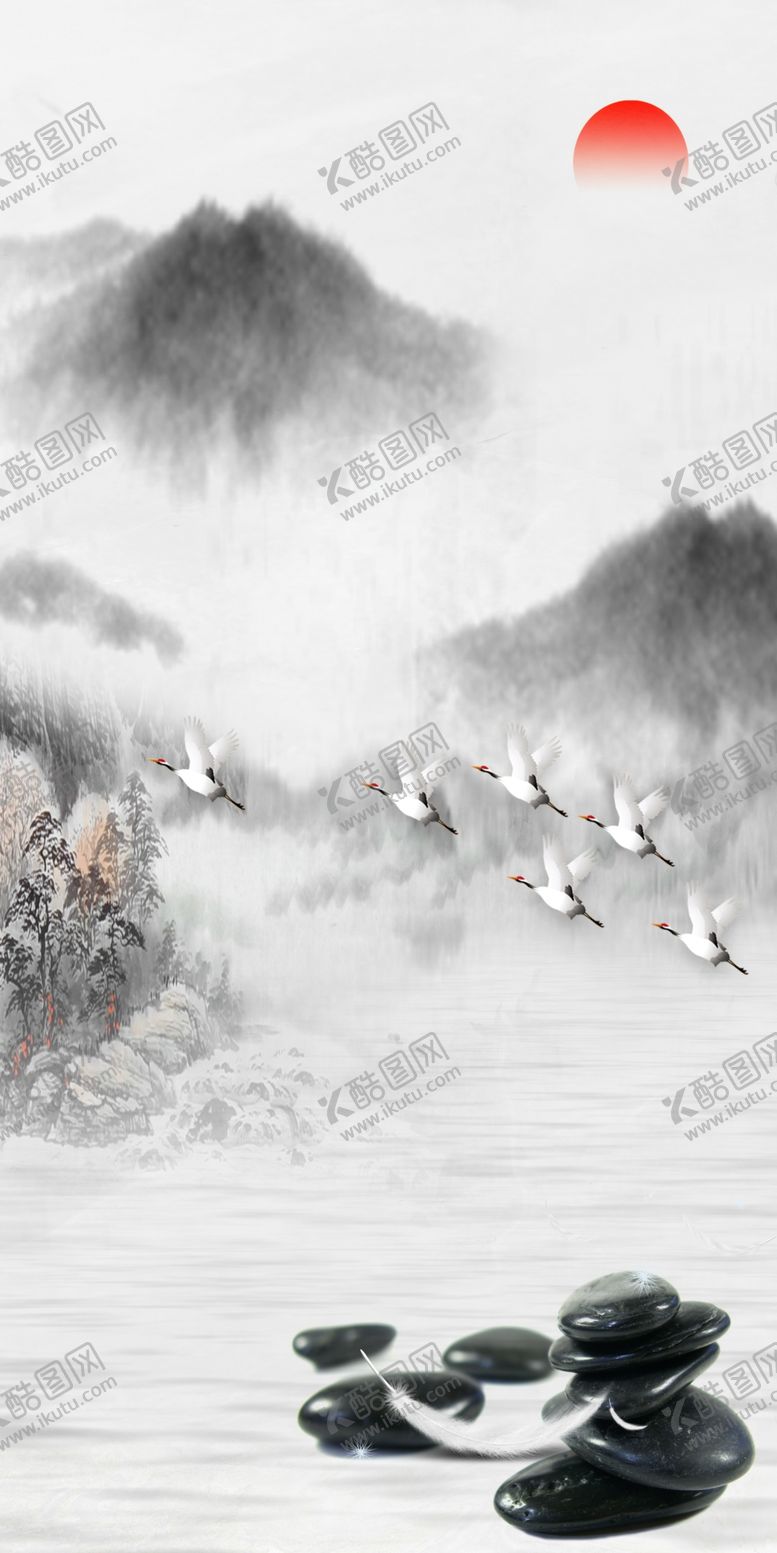 编号：96444209252319218749【酷图网】源文件下载-水墨山水装饰画