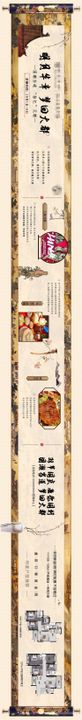 活动长图中式国潮卷抽广告展板