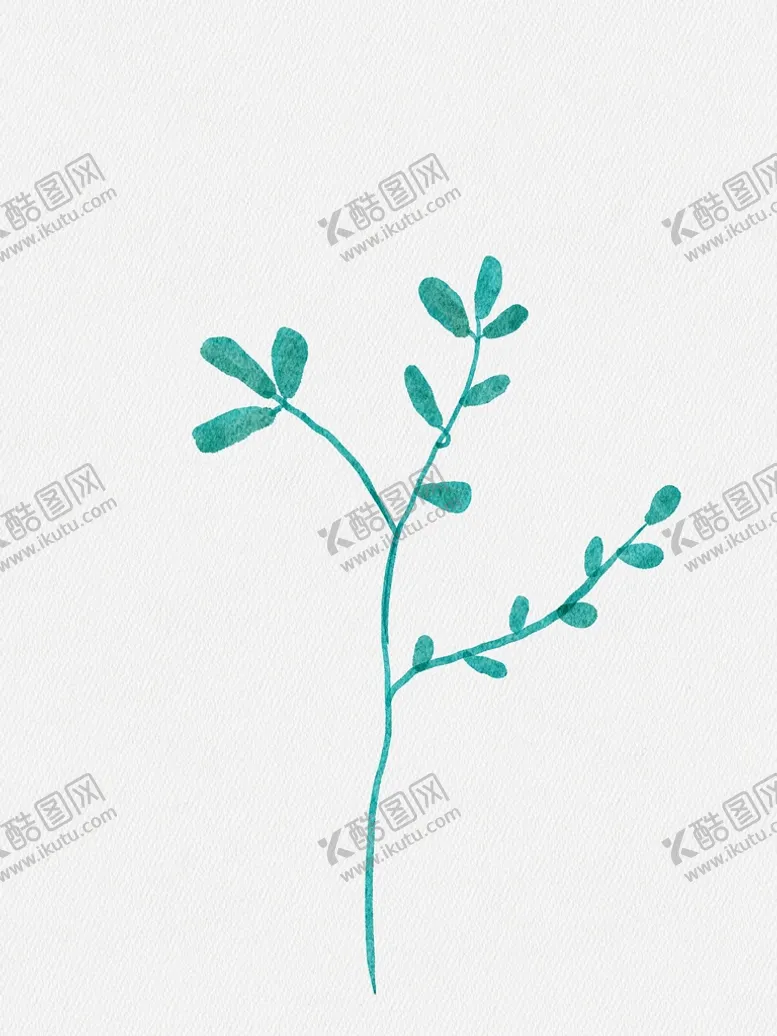 编号：65710409280542191463【酷图网】源文件下载-手绘水彩叶子