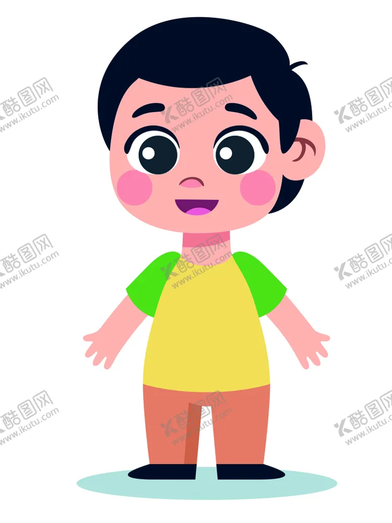 编号：97508209240520350236【酷图网】源文件下载-可编辑卡通小孩