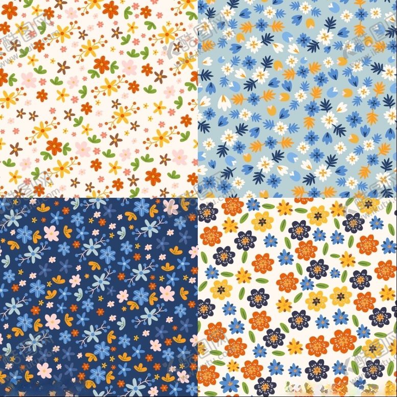 编号：33967410071446101200【酷图网】源文件下载-多彩花卉图案布料展示