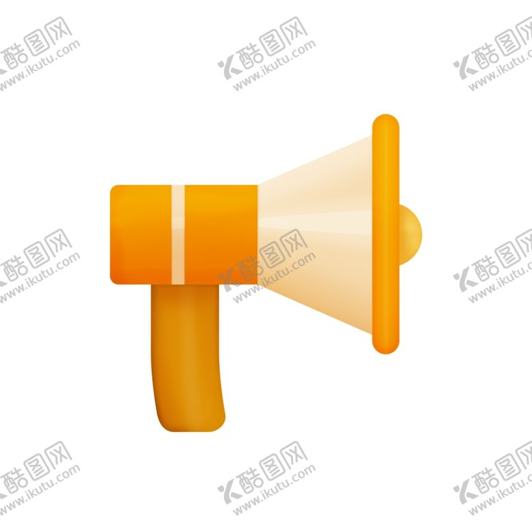 编号：23374102162335039548【酷图网】源文件下载-卡通手绘橙色扩音器喇叭