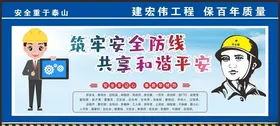 安全生产施工标语施工海报工地宣传工地海报