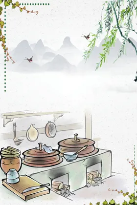 中式民俗古风水墨装饰画