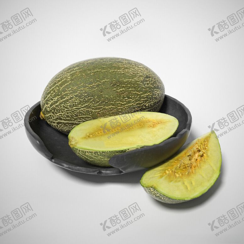 编号：29729111302315273706【酷图网】源文件下载-C4D模型哈密瓜