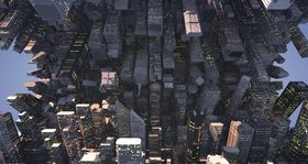 C4D模型盗梦城市楼房空间