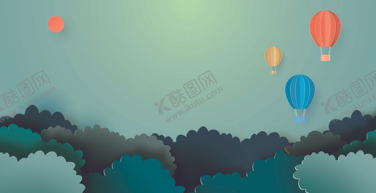 编号：10767010041919011236【酷图网】源文件下载-纸艺热气球图片