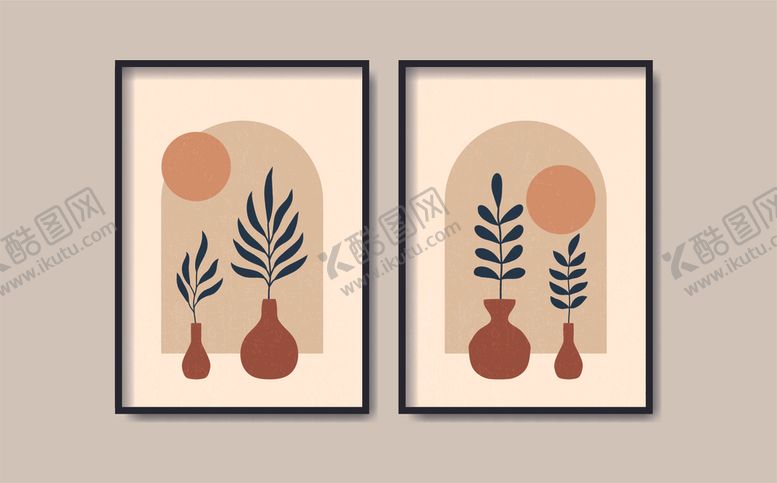 编号：65078910070421498250【酷图网】源文件下载-简约植物挂画装饰画