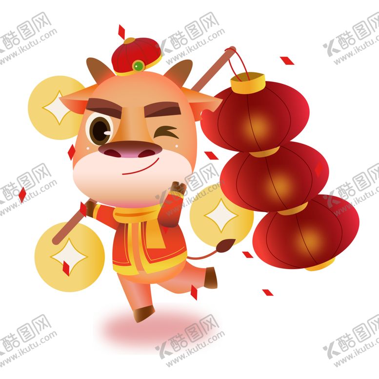 编号：10705104181526367441【酷图网】源文件下载-牛卡通形象(203)