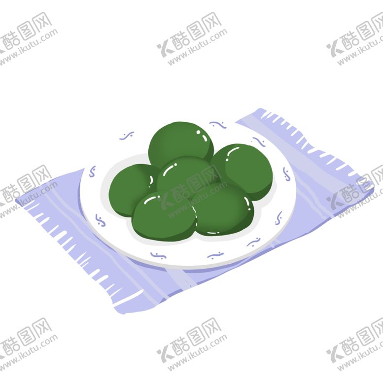 编号：76320707030037381441【酷图网】源文件下载-清明青团素材