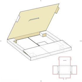 礼盒模折叠立面展开图