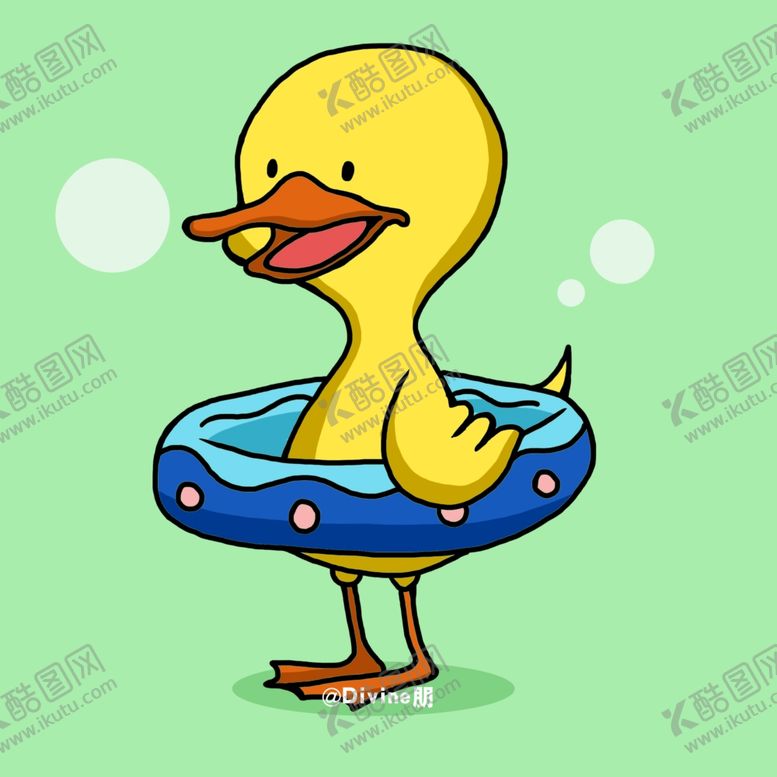 编号：39991311011030518613【酷图网】源文件下载-手绘想游泳的鸭子简笔画