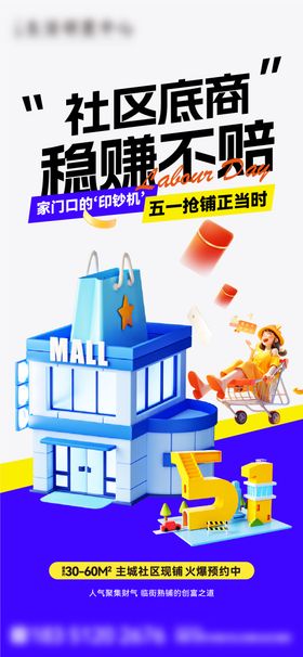 商铺五一劳动节海报