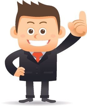 卡通商务男性