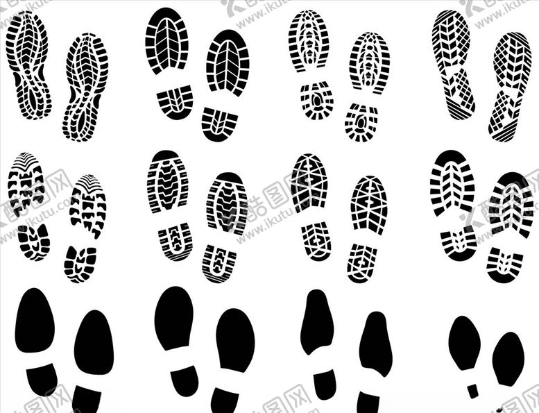 编号：37453709270442405202【酷图网】源文件下载-矢量鞋印