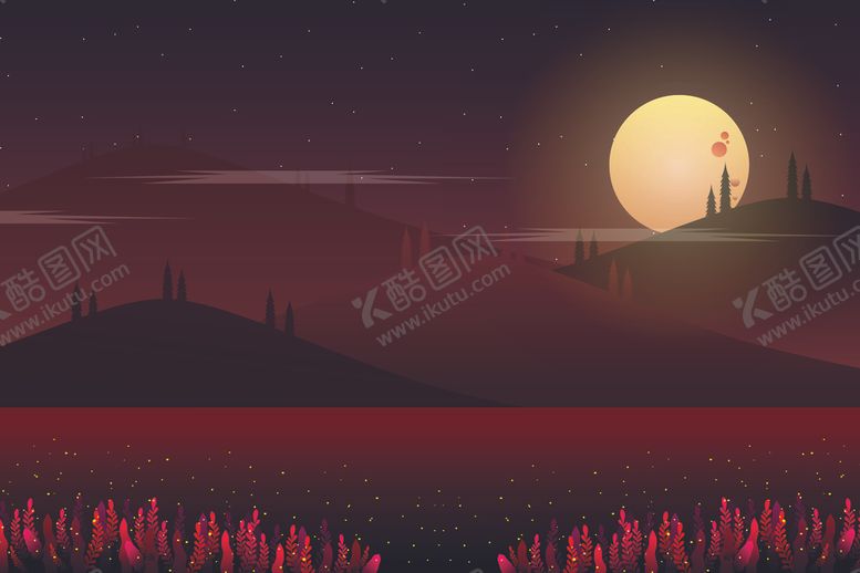 编号：27582510011430564349【酷图网】源文件下载-自然风光插画