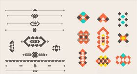 欧式古典花纹花边证书分割线