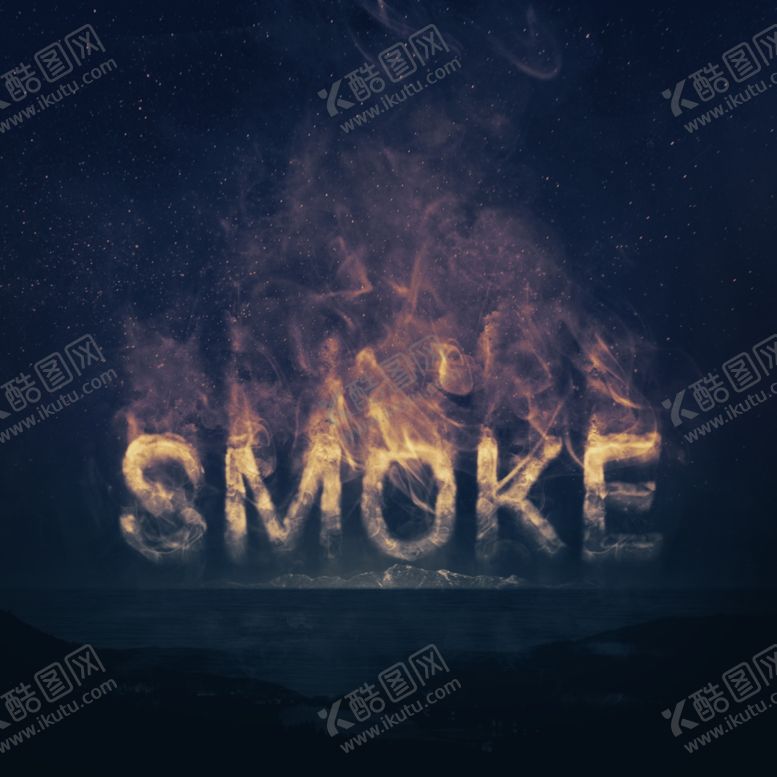 编号：95261907080055007648【酷图网】源文件下载-烟雾火焰文字特效样式
