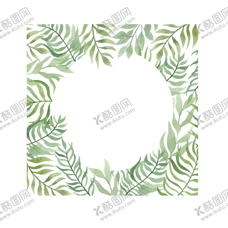 编号：47312106261942052361【酷图网】源文件下载-手绘植物花环
